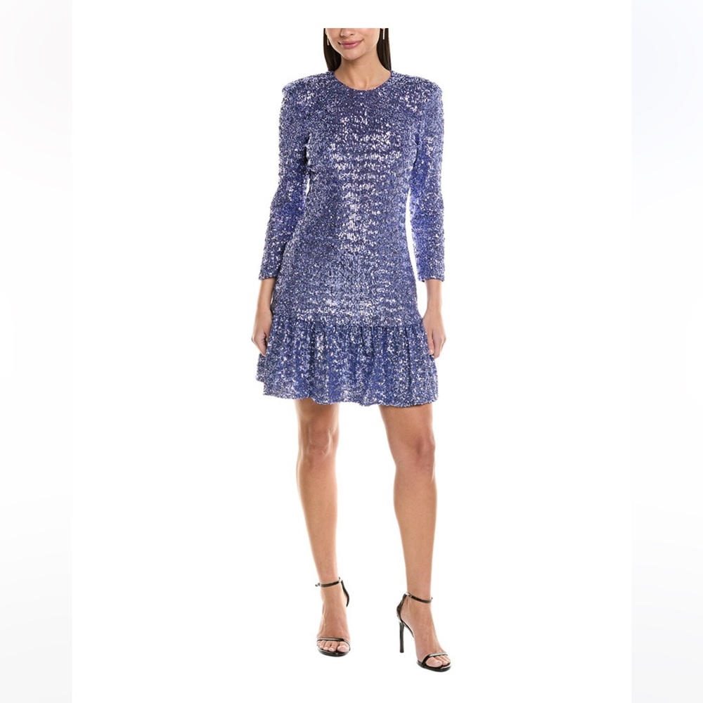 SHOSHANNA - Serena Glitter Mini Dress - Periwinkle- size 8 - Immaculate - Picture 1 of 16